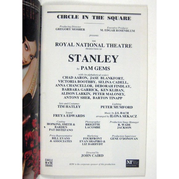 Stanley Playbill March 1997 Pam Gems Barton Tinapp Anthony Sher Royal National - Picture 4 of 7
